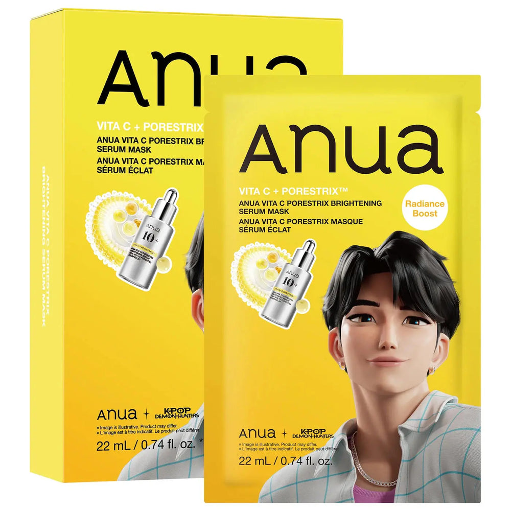 Anua Kpop Demon Hunters Vita C + Porestrix Brightening Serum Mask Anua