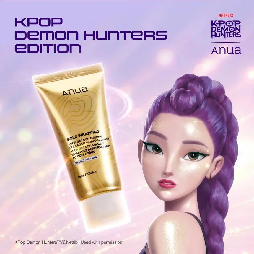 Anua KPop Demon Hunters Golden Firming Collagen Wrapping Mask Anua
