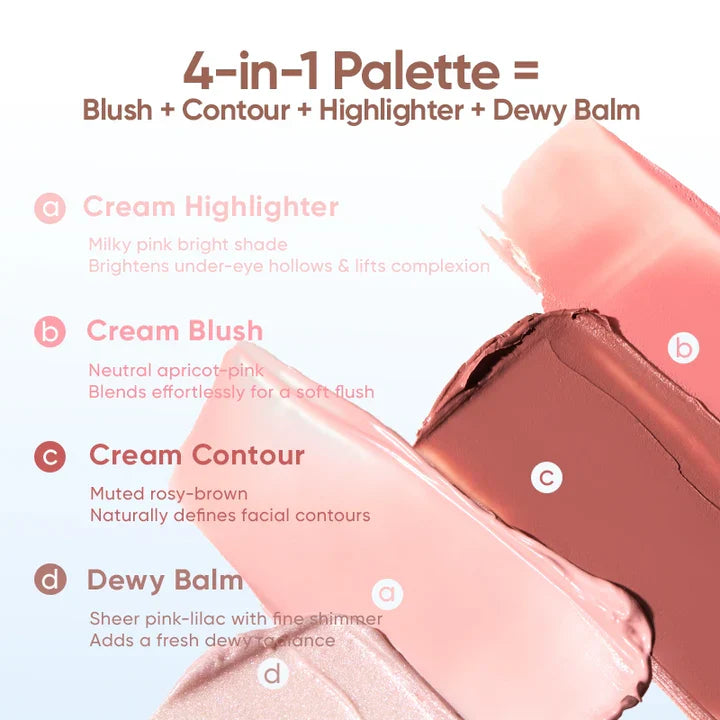 Judydoll 2 in 1 Blush Highlight Palette JUDYDOLL