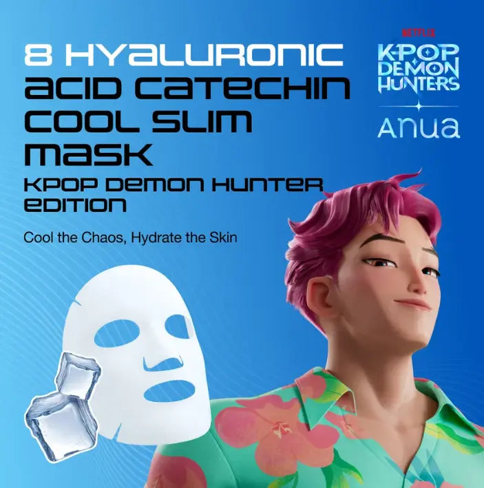 Anua Kpop Demon Hunters 8 Hyaluronic Acid Catechin Cool Slim Mask Anua