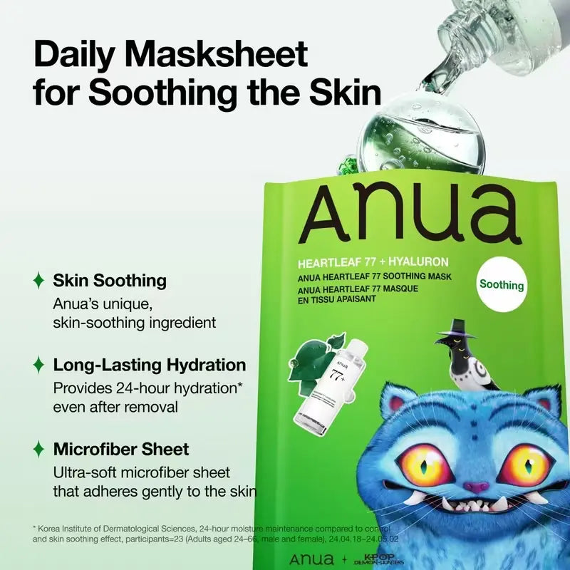 Anua Kpop Demon Hunters Heartleaf 77 Soothing Mask Anua