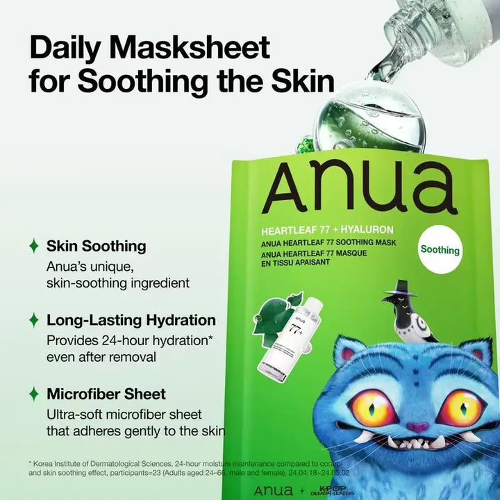 Anua Kpop Demon Hunters Heartleaf 77 Soothing Mask Anua