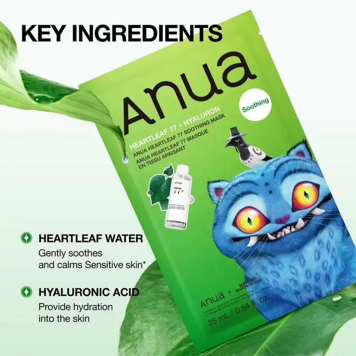 Anua Kpop Demon Hunters Heartleaf 77 Soothing Mask Anua
