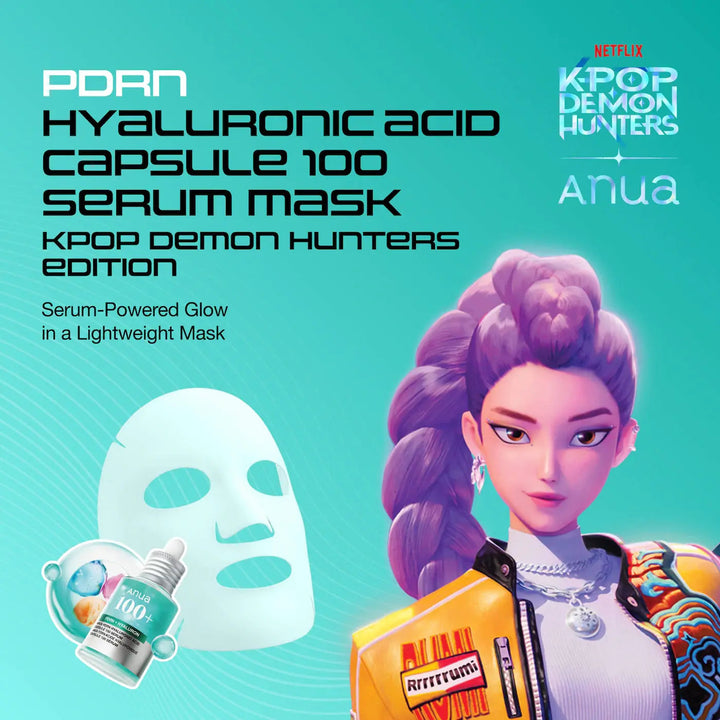 Anua Kpop Demon Hunters PDRN Hyaluronic Acid Capsule 100 Serum Mask Anua