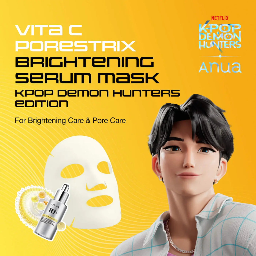Anua Kpop Demon Hunters Vita C + Porestrix Brightening Serum Mask Anua