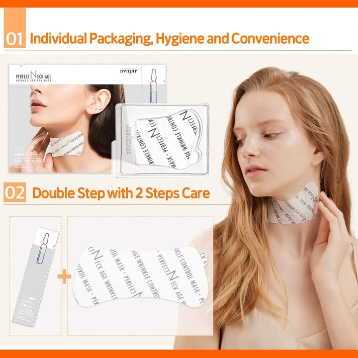 Avajar Perfect Neck Age Wrinkle Control Mask Avajar