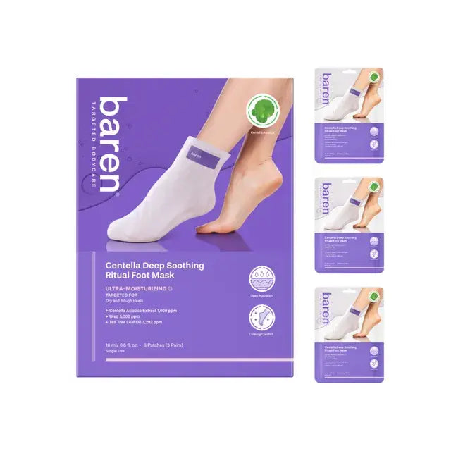 Baren Centella Deep Soothing Ritual Foot Mask (Set of 3) - Seouléa