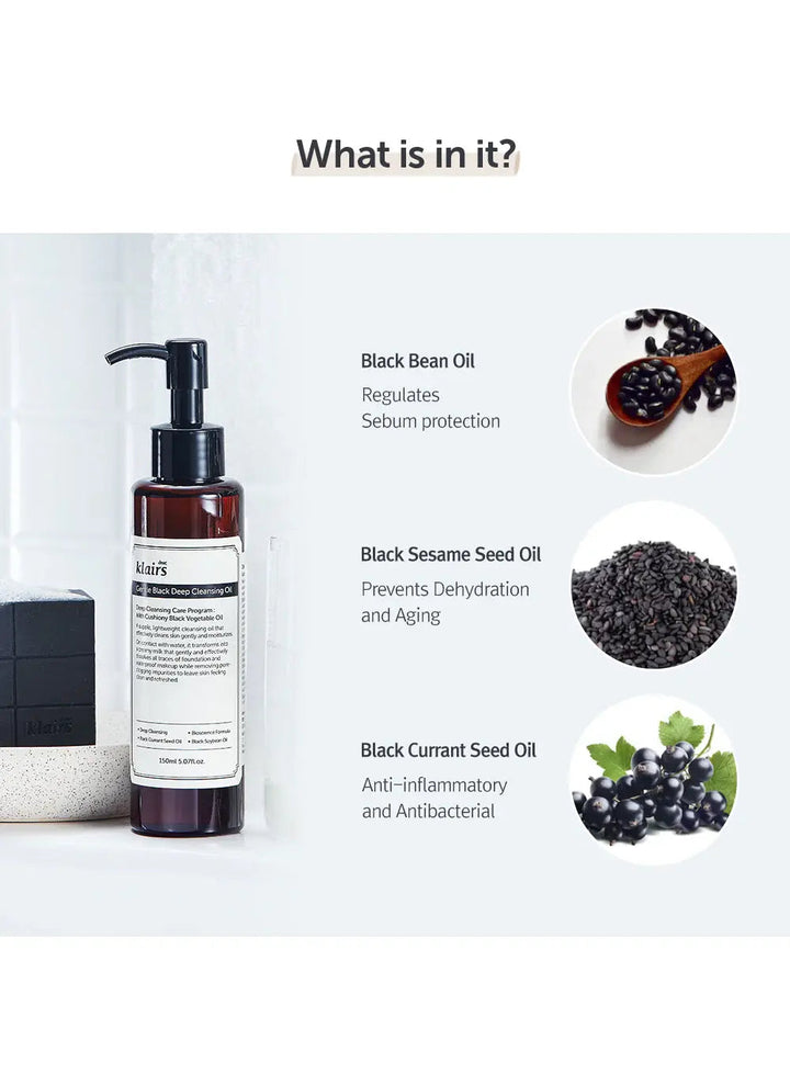 Dear Klairs Gentle Black Deep Cleansing Oil Dear Klairs