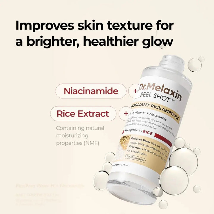 Dr.Melaxin Peel Shot Exfoliating White Rice Ampoule Dr.Melaxin