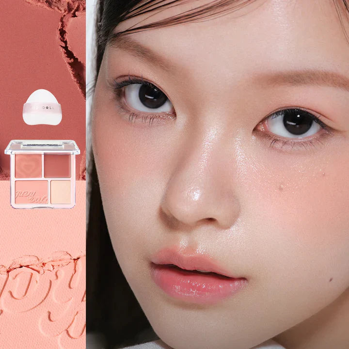 Judydoll 2 in 1 Blush Highlight Palette JUDYDOLL