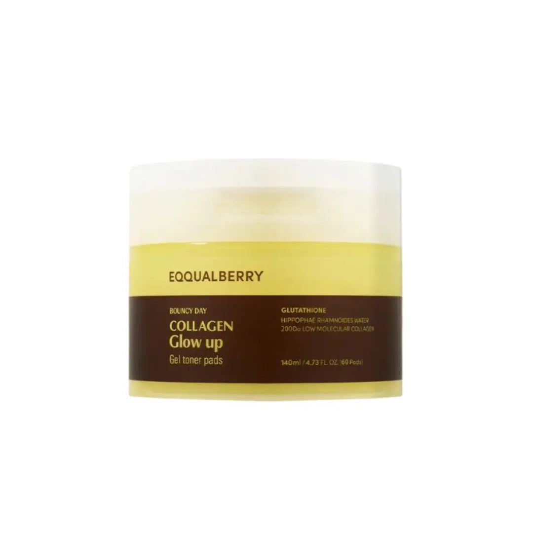 EQQUALBERRY Collagen Glow Up Gel Toner Pads - Seouléa