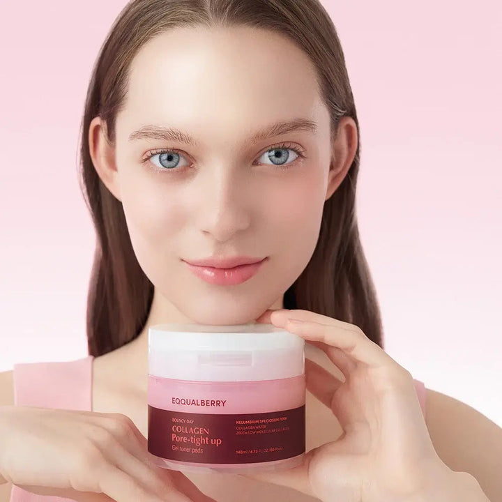 EQQUALBERRY Collagen Pore Tight Up Gel Toner Pads - Seouléa