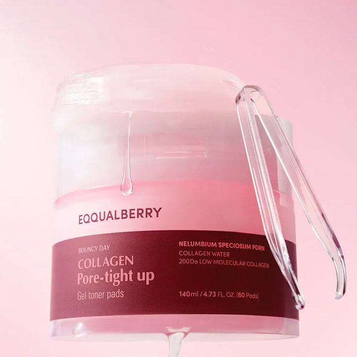 EQQUALBERRY Collagen Pore Tight Up Gel Toner Pads - Seouléa