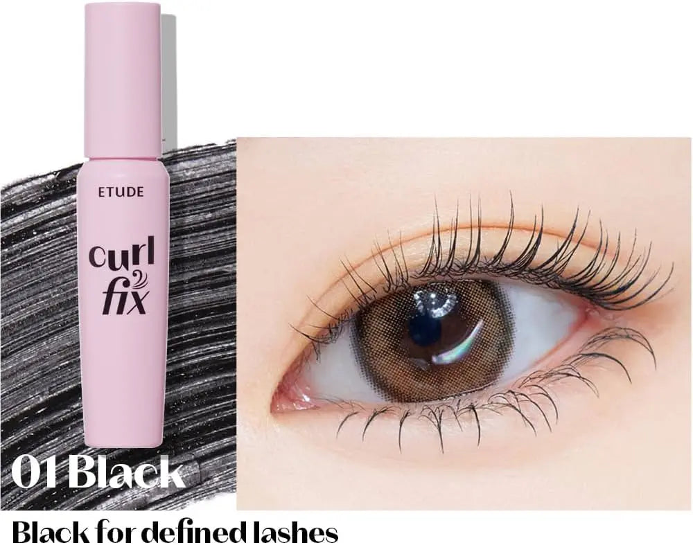 Etude Curl Fix Mascara 01 Black - Seouléa