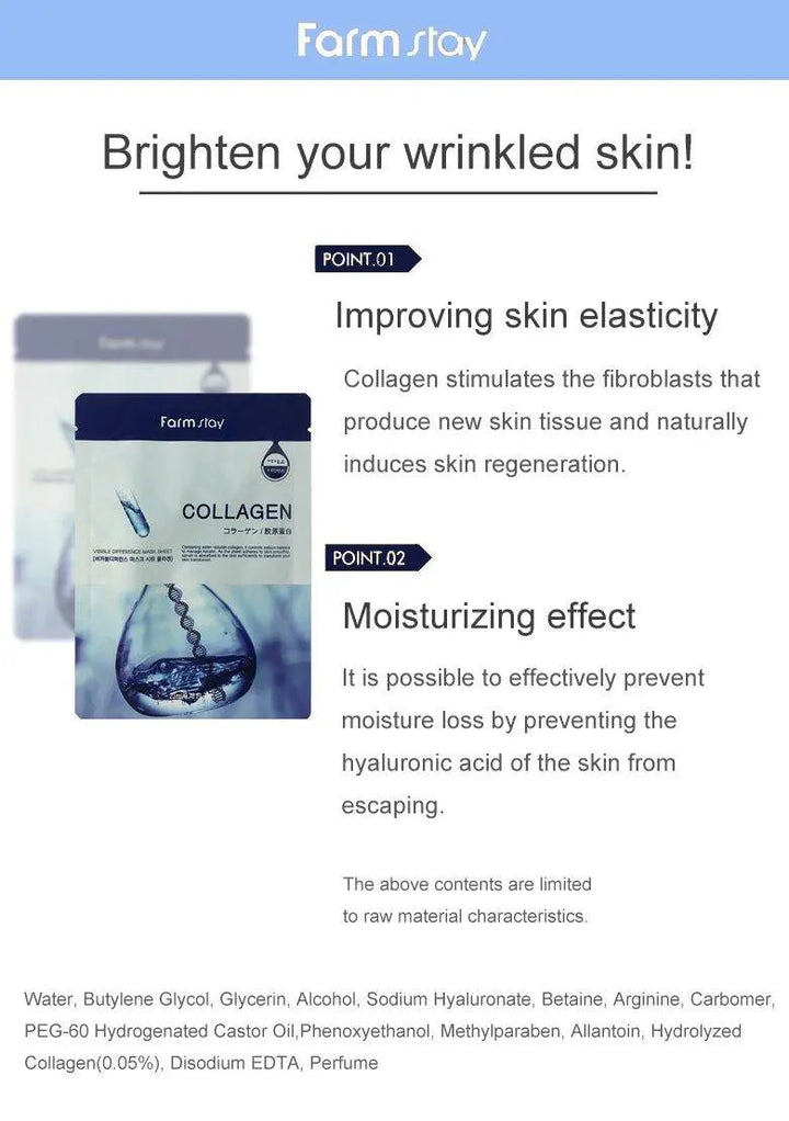 Farmstay Visible Difference Mask Sheet Collagen Farmstay
