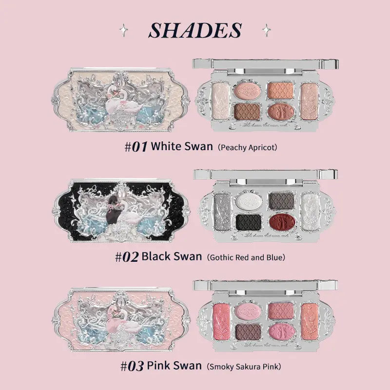 Flower Knows Swan Ballet Six-Color Eyeshadow Palette
