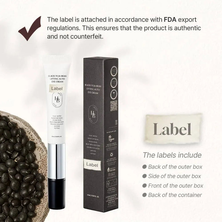 HEVEBLUE Black Yuja Bean Lifting Auto Eye Cream HEVEBLUE