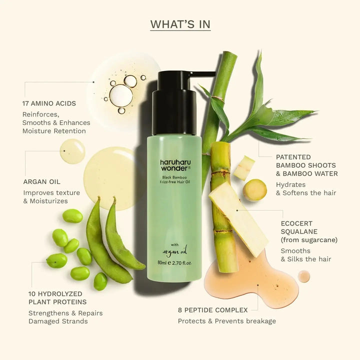 Haruharu Wonder Black Bamboo Frizz-free Hair Oil Haruharu Wonder