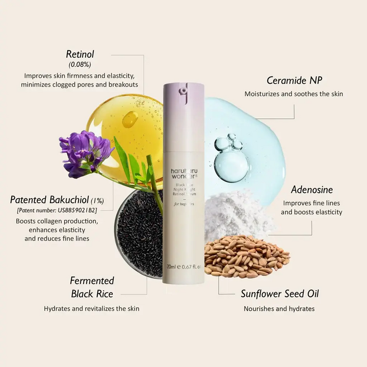 Haruharu WONDER Black Rice Night Knight Retinol Serum – 20ml Haruharu Wonder
