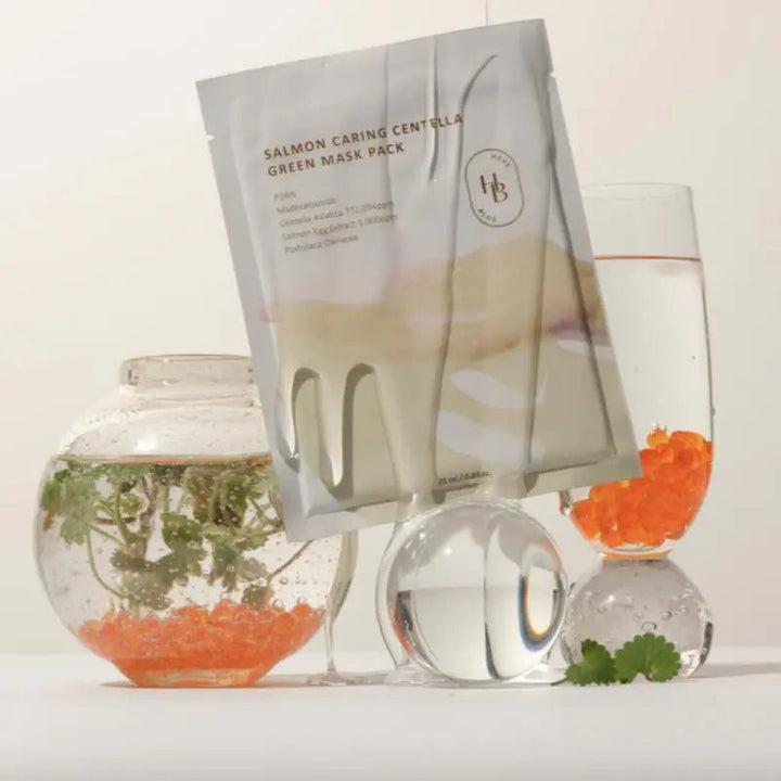 HEVEBLUE Salmon Caring Centella Green Mask Pack - Seouléa