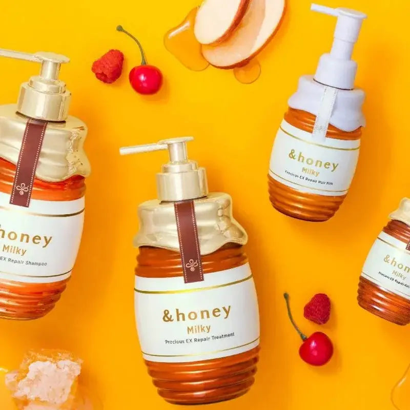 &honey Milky Precious EX Repair Shampoo – Apple Sweet Honey Scent (440ml) &Honey