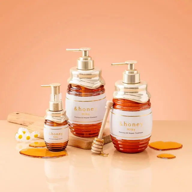 &honey Milky Precious EX Repair Shampoo – Apple Sweet Honey Scent (440ml) &Honey