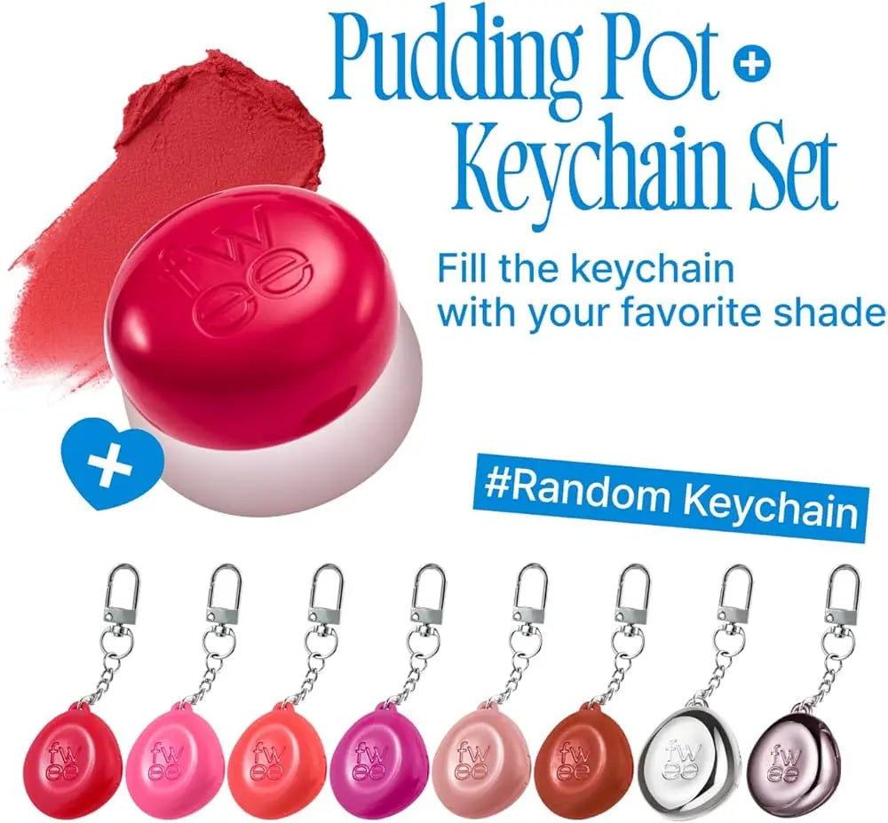 Fwee Lip & Cheek Blurry Pudding Pot + Pendant Keyring Seouléa