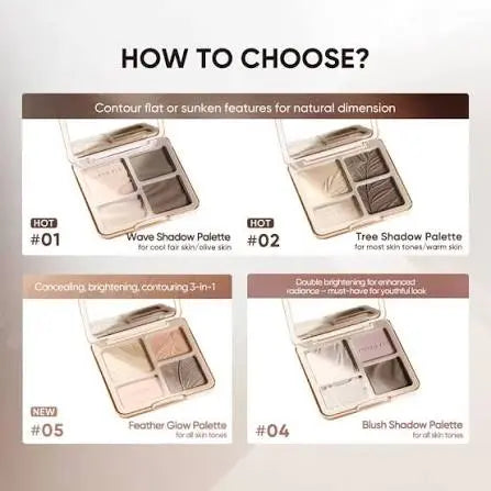 Judydoll 2 in 1 Highlighter Contour Palette