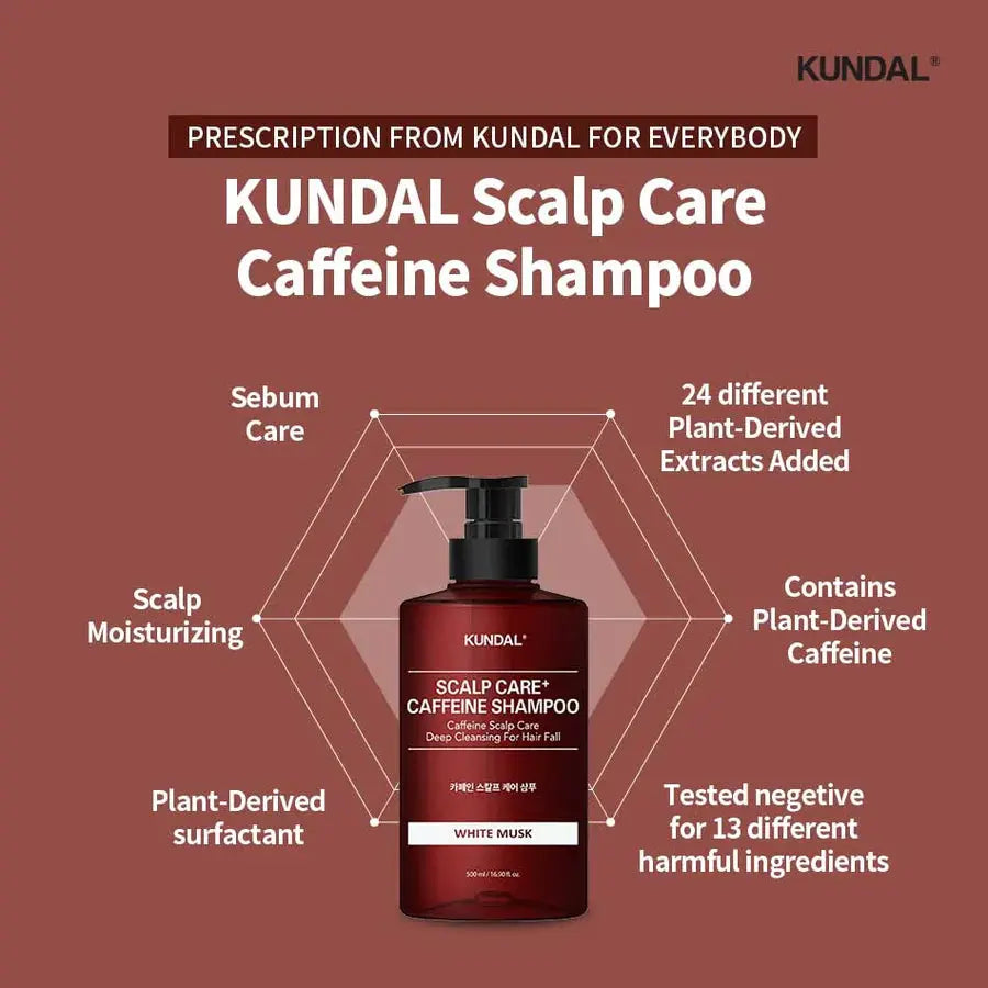 KUNDAL Caffeine Hair Shampoo 500ml KUNDAL