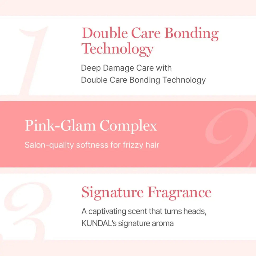 KUNDAL Holiday Silk Glow Edition Protein Bonding Care Shampoo 500ml + Treatment 250ml + Hair Scrunchie KUNDAL