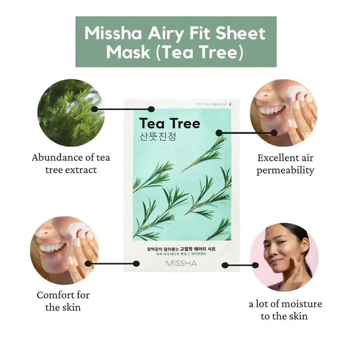 MISSHA Airy Fit Sheet Mask [Tea Tree] MISSHA