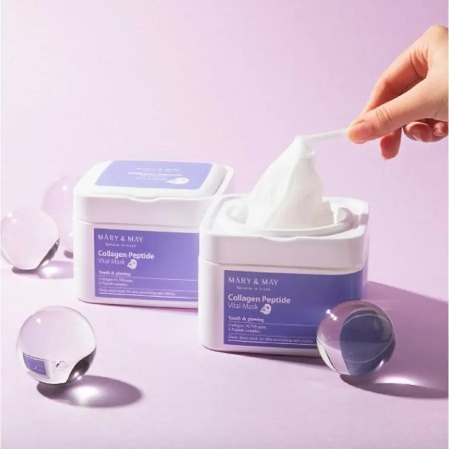 Mary&May Collagen Peptide Sheet Mask Pack (30 Sheets | 400ml) Mary&May