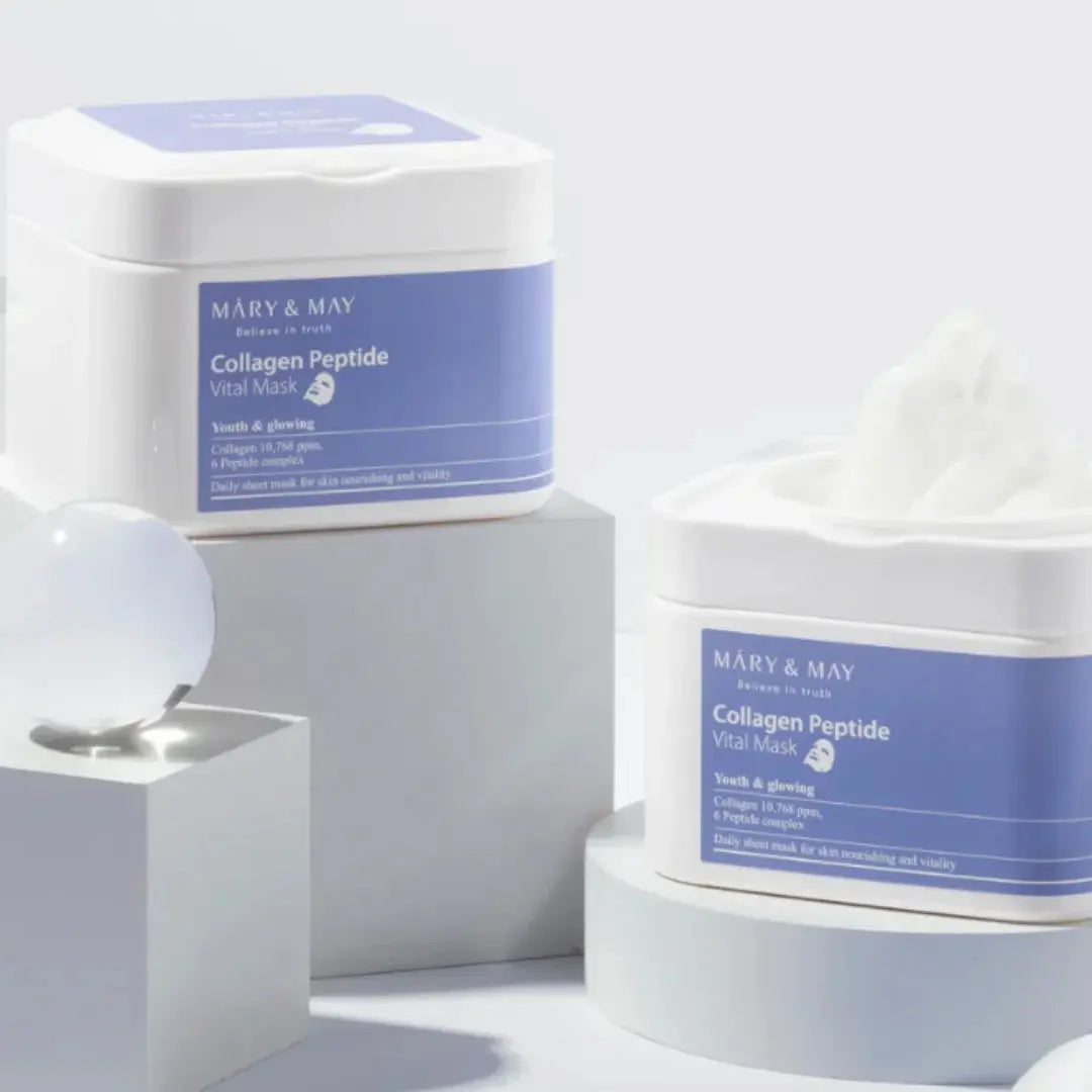 Mary&May Collagen Peptide Sheet Mask Pack (30 Sheets | 400ml) Mary&May