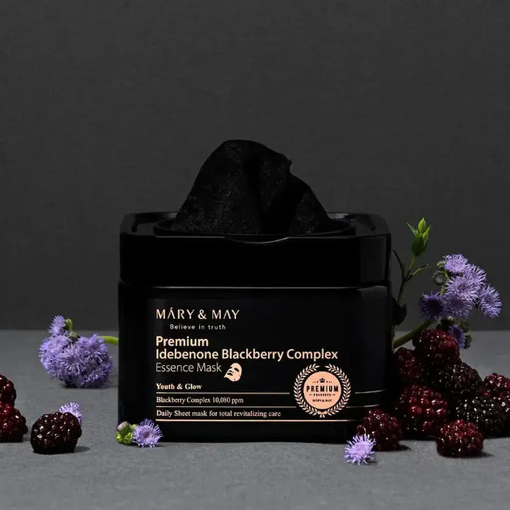 Mary&May Idebenone Blackberry Complex Essence Mask (20 Sheets) Mary&May