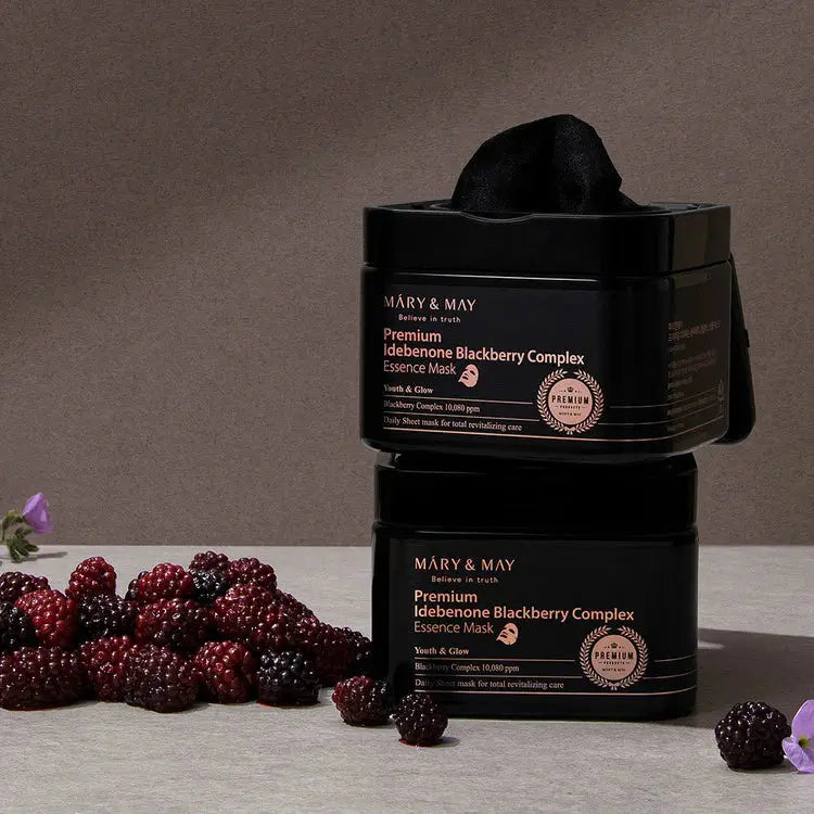 Mary&May Idebenone Blackberry Complex Essence Mask (20 Sheets) Mary&May