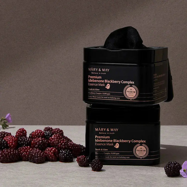 Mary&May Idebenone Blackberry Complex Essence Mask (20 Sheets) Mary&May