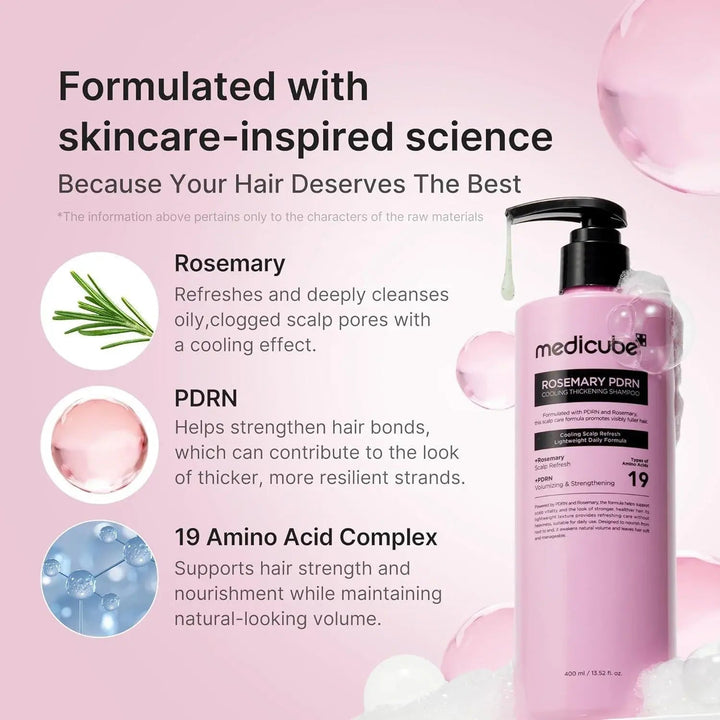 Medicube Rosemary PDRN Cooling Thickening Shampoo Medicube