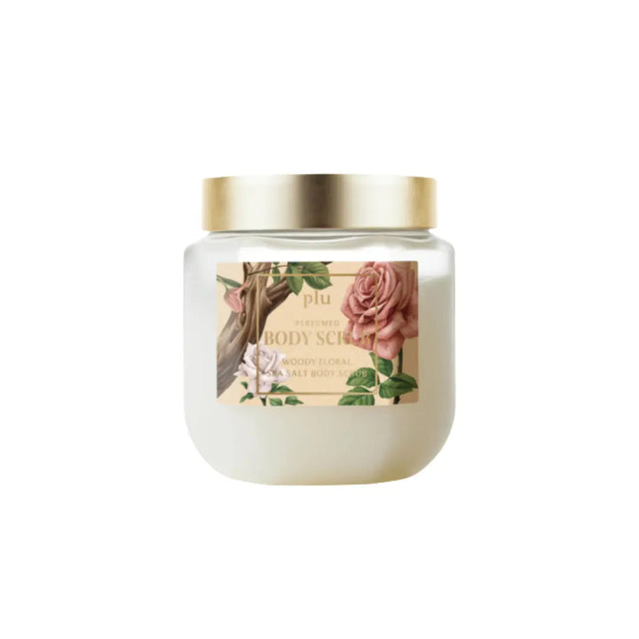 PLU Perfumed Sea Salt Body Scrub Woody Floral PLU