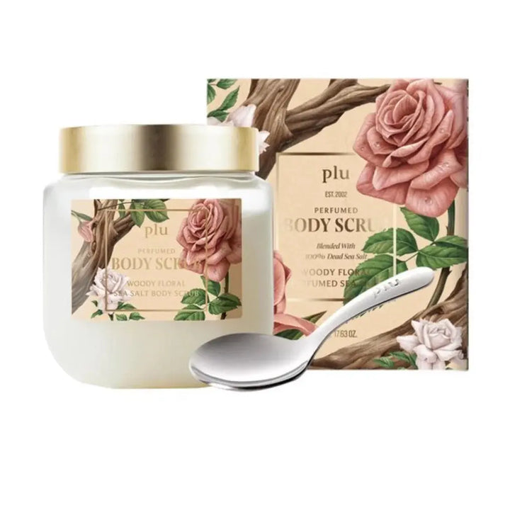 PLU Perfumed Sea Salt Body Scrub Woody Floral PLU