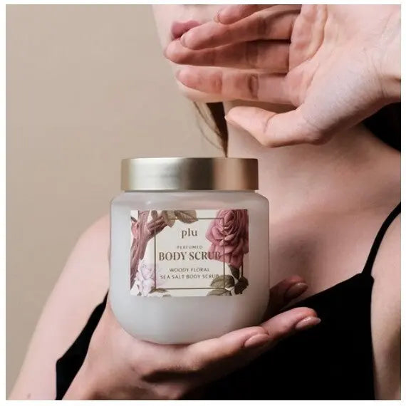 PLU Perfumed Sea Salt Body Scrub Woody Floral PLU