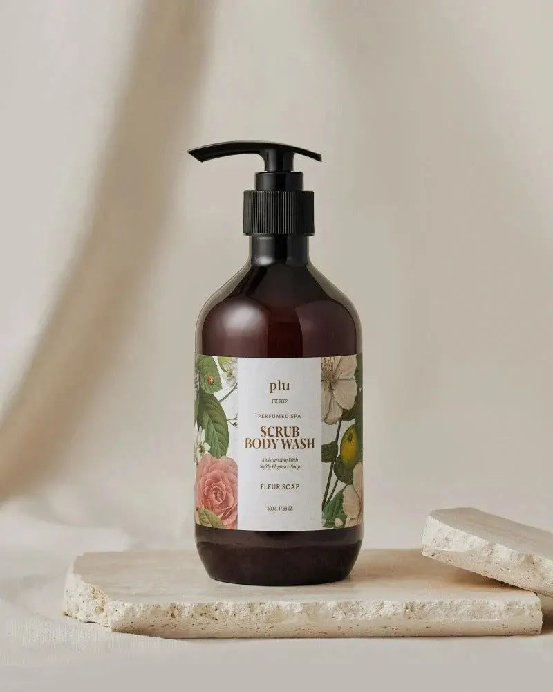 PLU Perfumed Spa Scrub Body Wash Woody Floral PLU