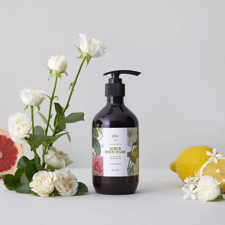 PLU Perfumed Spa Scrub Body Wash Woody Floral PLU