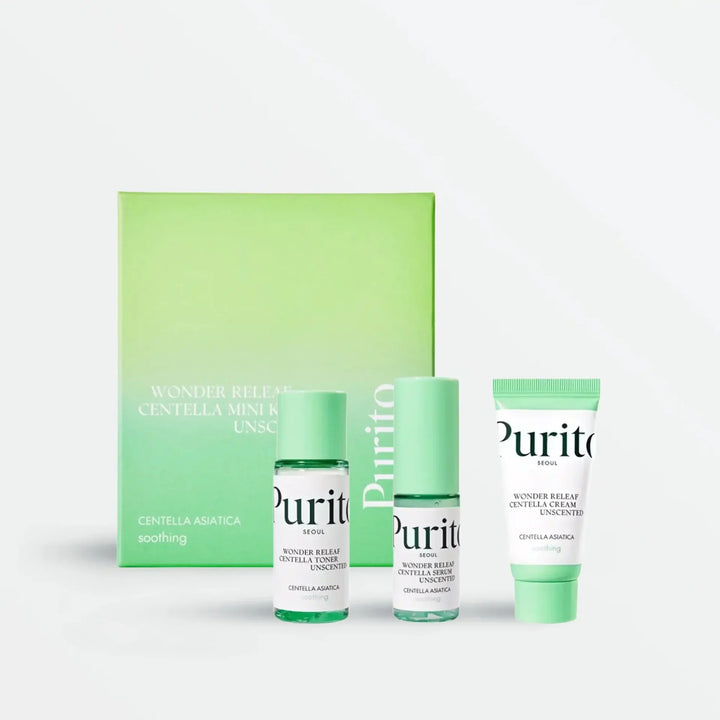 PURITO Wonder Releaf Centella Mini Kit Unscented (3-Piece Set) Purito
