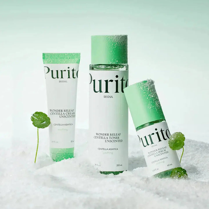 PURITO Wonder Releaf Centella Mini Kit Unscented (3-Piece Set) Purito