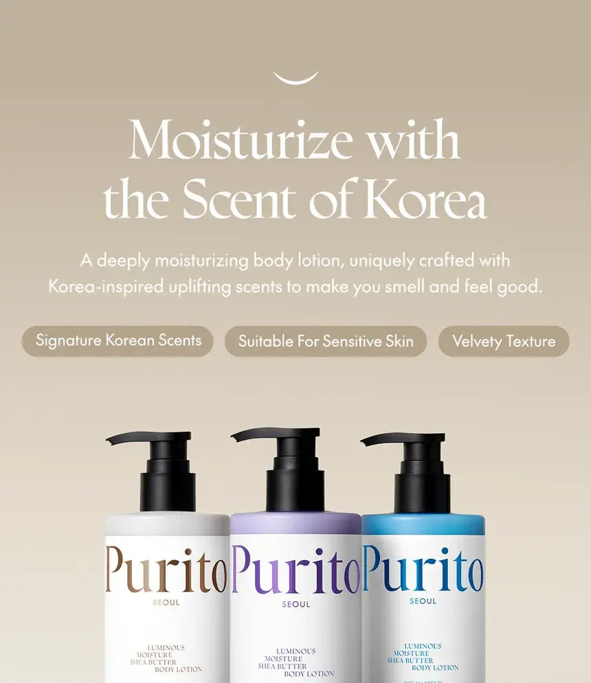 Purito SEOUL Luminous Moisture Shea Butter Body Lotion - 3 Types Purito