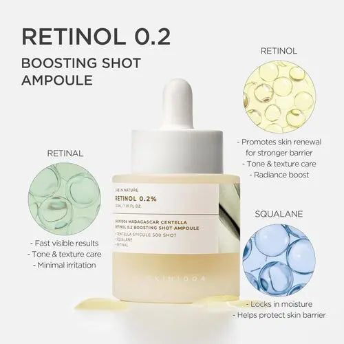 SKIN1004 Madagascar Centella Retinol 0.2 Boosting Shot Ampoule SKIN1004
