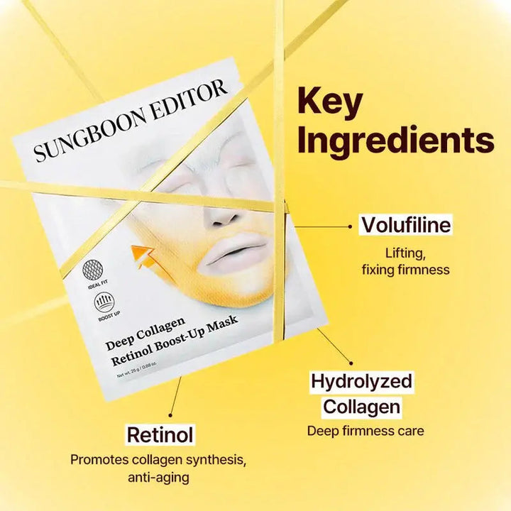 SUNGBOON EDITOR Deep Collagen Retinol Boost-Up Mask Set - Seouléa