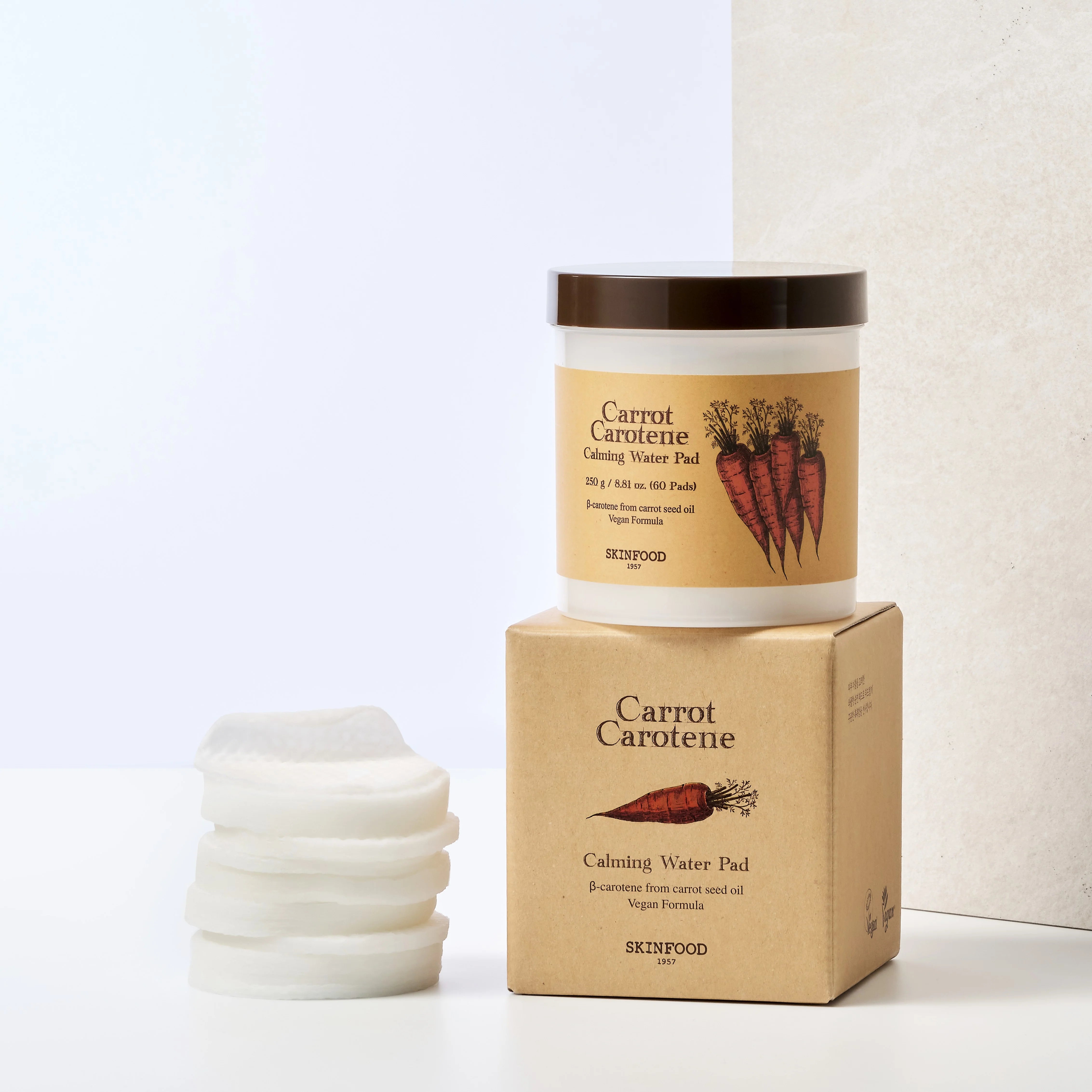 Skinfood Carrot Carotene Calming Water Pad 250g [60 Sheets]