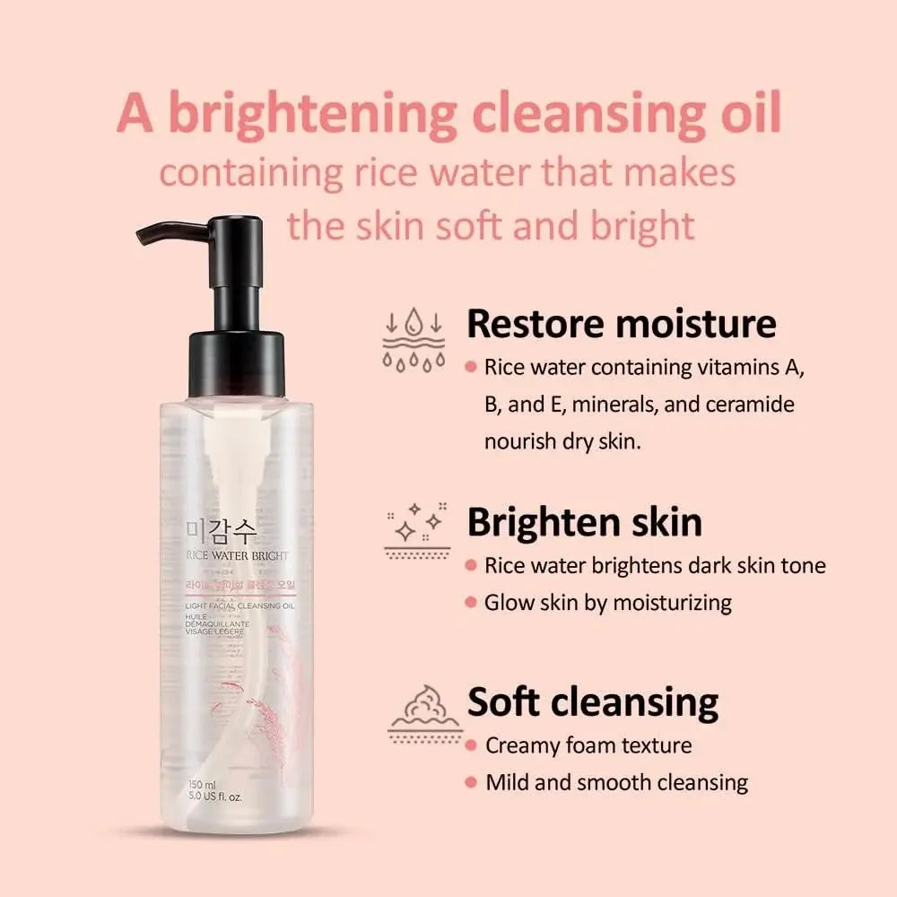 THE FACE SHOP Rice Water Bright Light Cleansing Oil - Seouléa