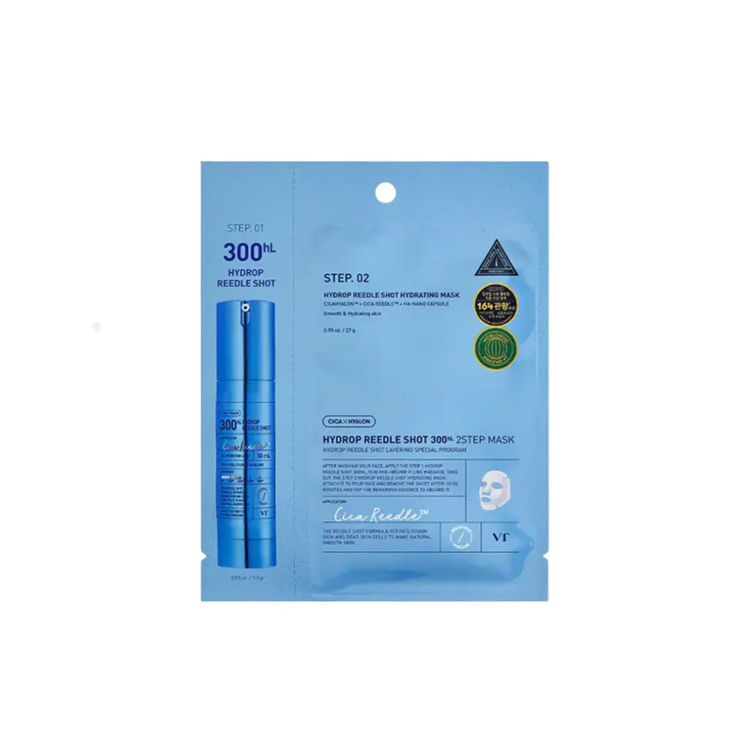 VT Cosmetics Hydrop Reedle Shot 300hL 2-Step Hydrogel Mask (15g + 27g) VT Cosmetics